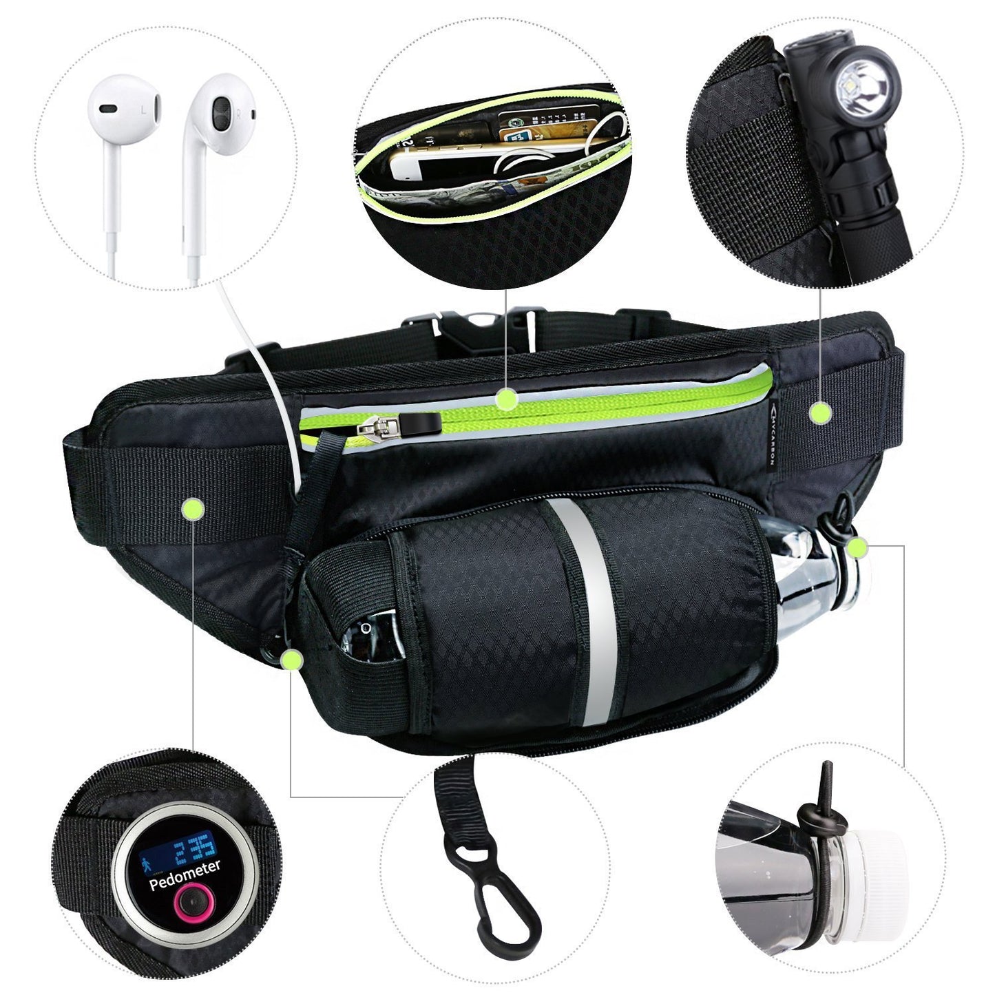 Hardloopriem voor mobiele telefoon, hardlooptas, joggen, heuptas, sportriem, hardloopriem voor joggen, hardlopen, sport, fitness - Geschikt voor alle smartphones - Hardloopriem sport heuptas voor mobiele telefoon, joggen, fitness & outdoor