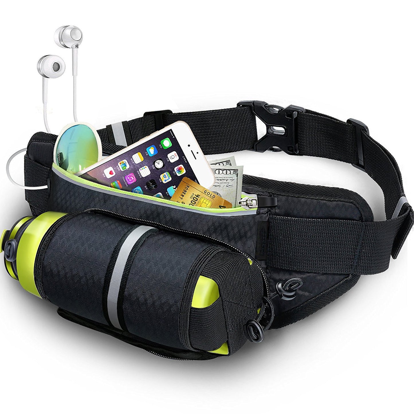 Hardloopriem voor mobiele telefoon, hardlooptas, joggen, heuptas, sportriem, hardloopriem voor joggen, hardlopen, sport, fitness - Geschikt voor alle smartphones - Hardloopriem sport heuptas voor mobiele telefoon, joggen, fitness & outdoor