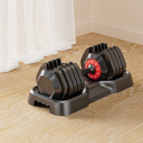 Adjustable Dumbbell Set-Set 10-in-1 – Schwarz – Für Damen & Herren – Home Gym & Ganzkörpertraining – Schnellverstellung mit 10 Stufen bis 25 kg ✅